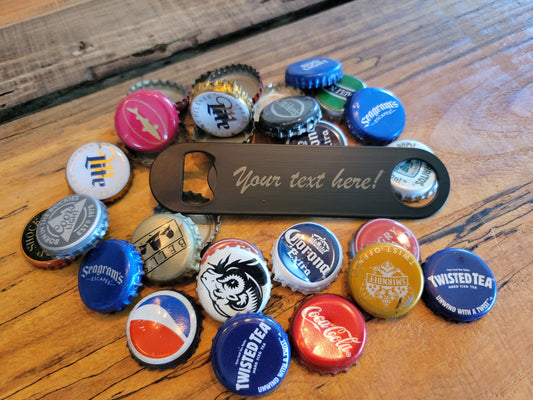 Personalized metal bottle opener